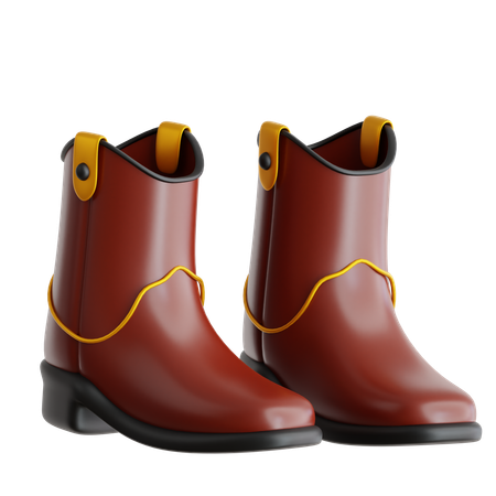 Botas de cowboy  3D Icon