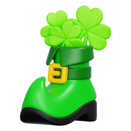 Botas de duende com trevo  3D Icon