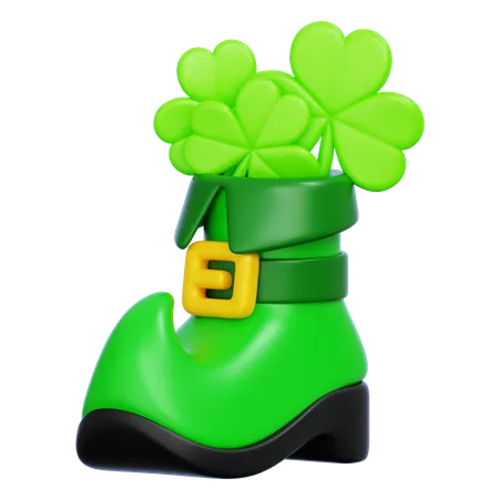 Botas de duende com trevo  3D Icon