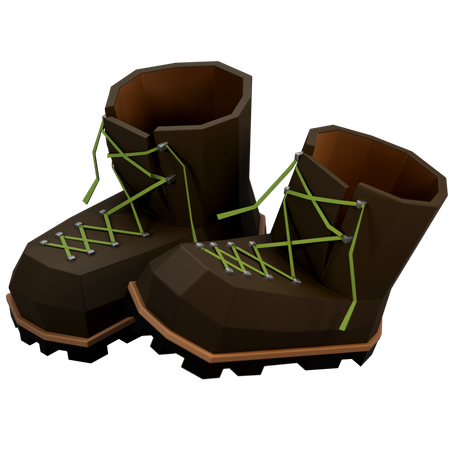 Botas de montaña  3D Icon