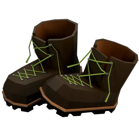 Botas de montaña  3D Icon