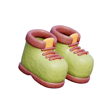 Botas de montaña  3D Icon