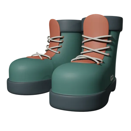 Botas de montaña  3D Icon