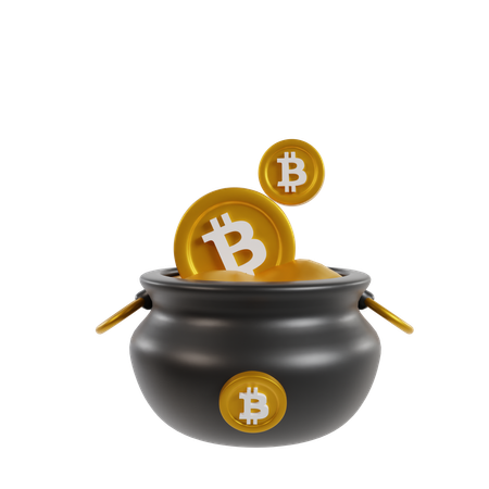 Lata de bitcoin  3D Icon