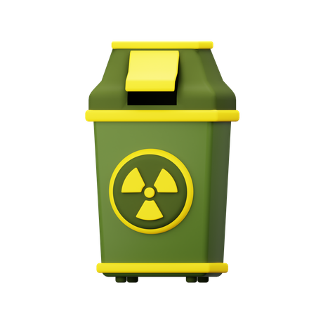 Bote de basura radiactivo  3D Icon