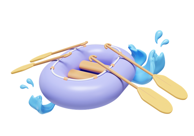 Bote inflable  3D Icon