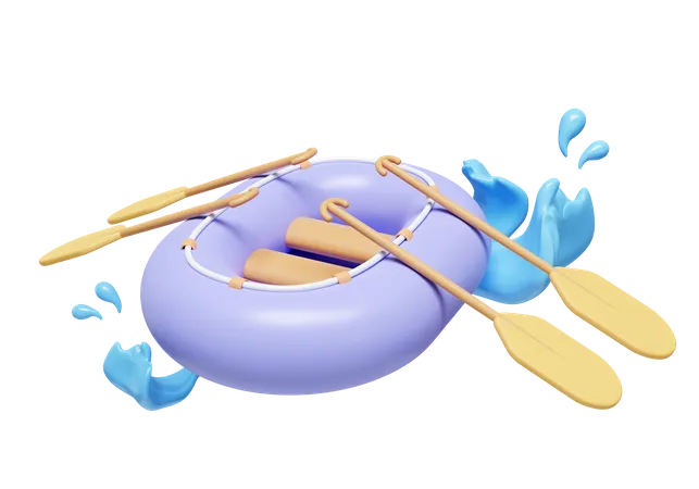 Bote inflable  3D Icon