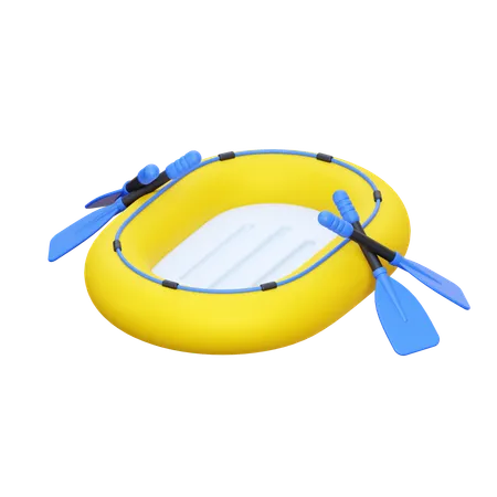 Bote salvavidas inflable  3D Icon