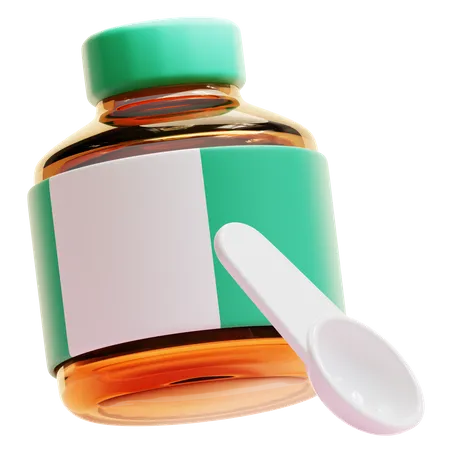 Botella de jarabe  3D Icon