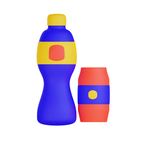 Botella de bebida  3D Illustration