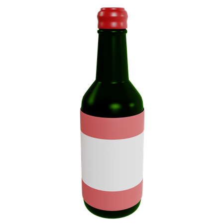 Botella de bebida de soju  3D Icon