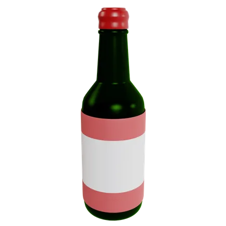 Botella de bebida de soju  3D Icon