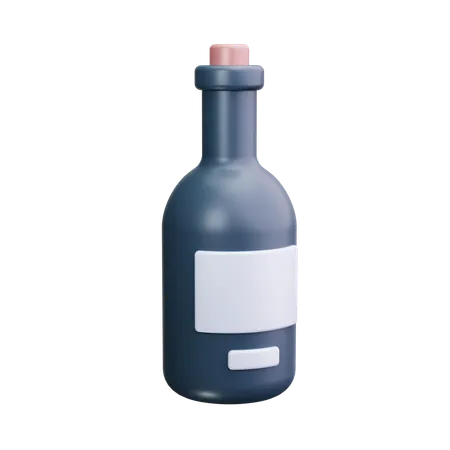 Botella de champagne  3D Icon