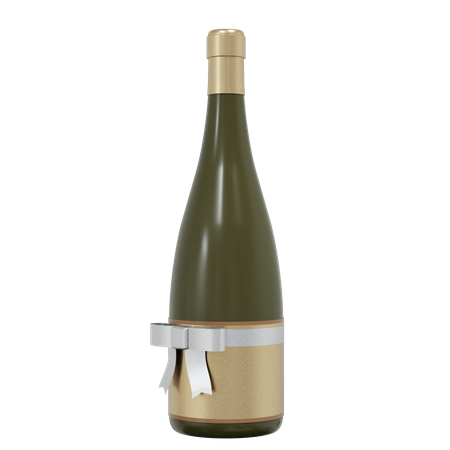 Botella de champagne  3D Illustration