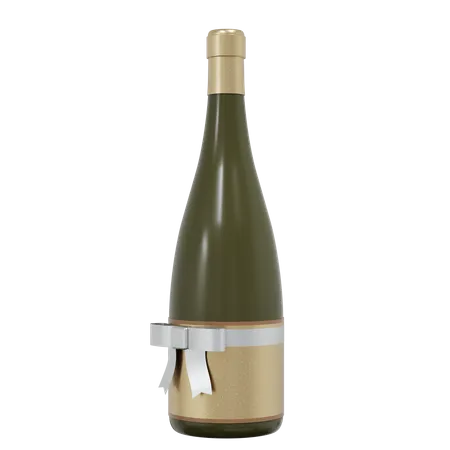 Botella de champagne  3D Illustration