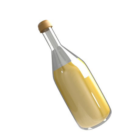 Botella de champagne  3D Illustration