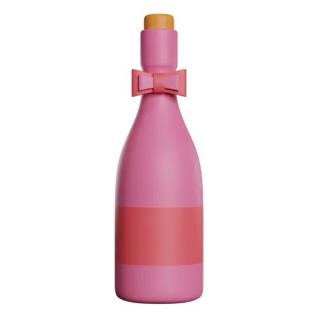 Botella de champagne  3D Icon