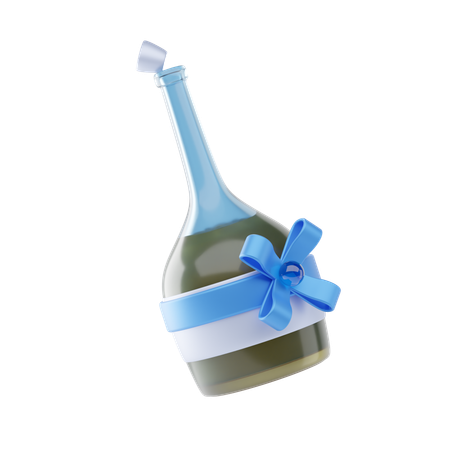 Botella de champagne  3D Icon