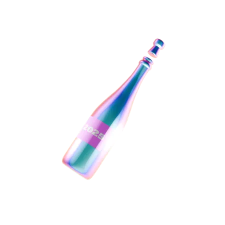 Botella de champagne  3D Icon