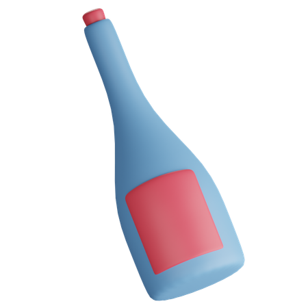 Botella de champagne  3D Icon