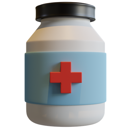 Botella de droga  3D Icon