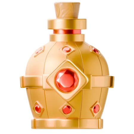 Botella de elixir dorado  3D Icon