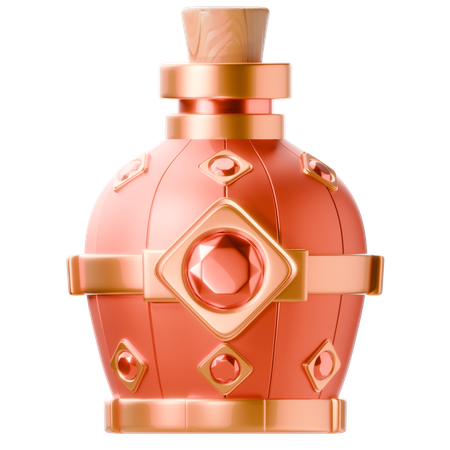 Botella de elixir rojo  3D Icon