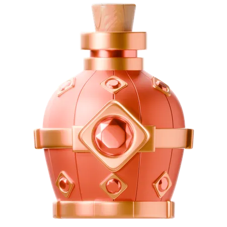 Botella de elixir rojo  3D Icon