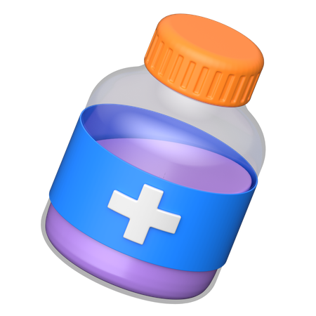 Botella de jarabe  3D Icon