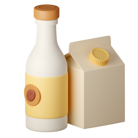 Botella de leche  3D Icon