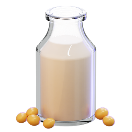 Botella de leche de soja  3D Icon