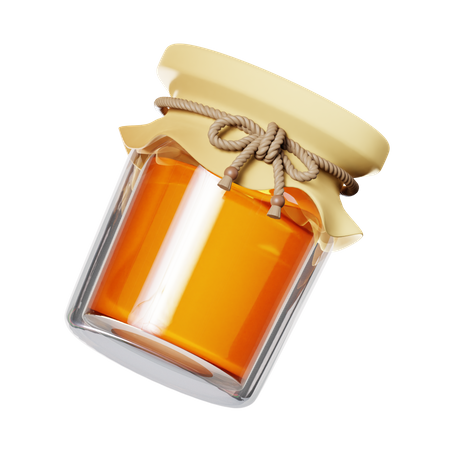 Botella de mermelada de miel  3D Icon