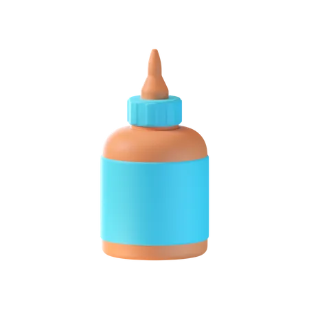 Botella de pegamento  3D Icon