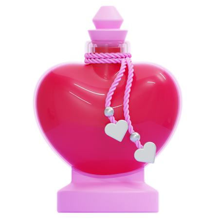 Botella de poción de amor  3D Icon