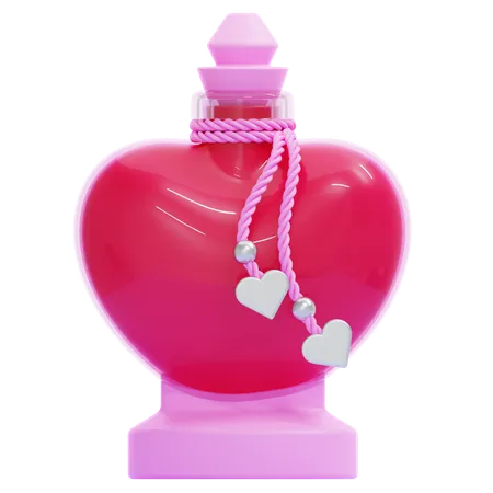 Botella de poción de amor  3D Icon