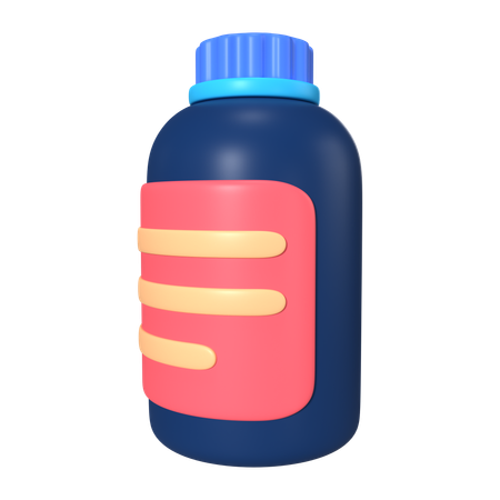 Botella de resina  3D Icon