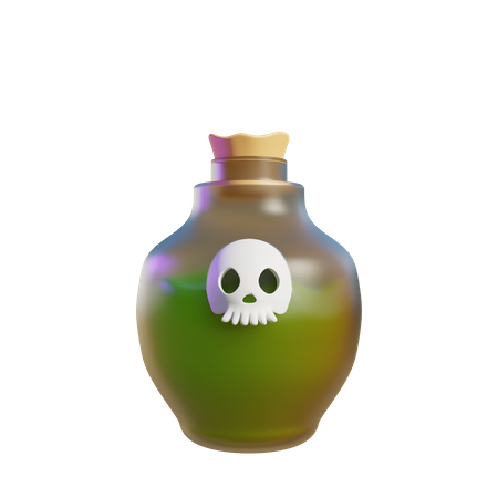 Botella de veneno  3D Icon