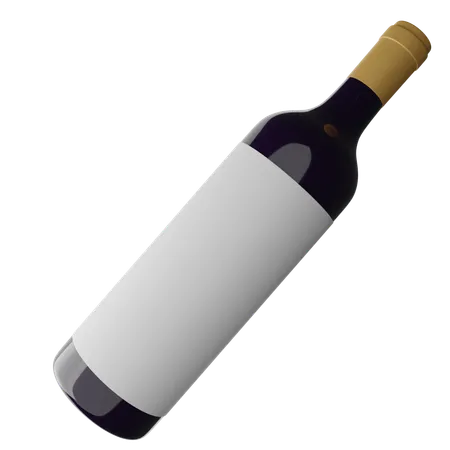 Botella de vino  3D Icon