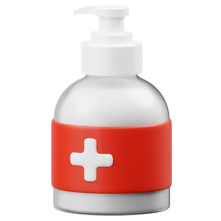Botella de desinfectante para manos  3D Icon