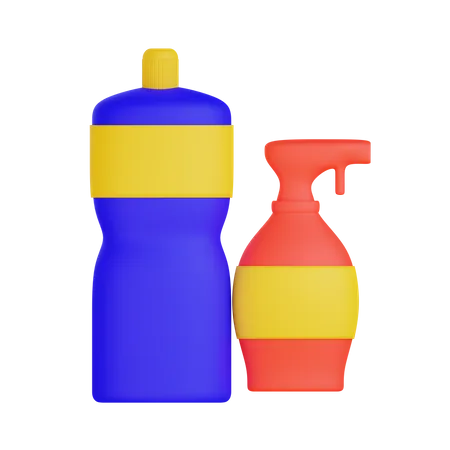 Botella limpiadora  3D Illustration