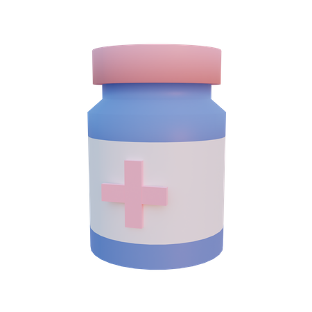 Botella medica  3D Illustration