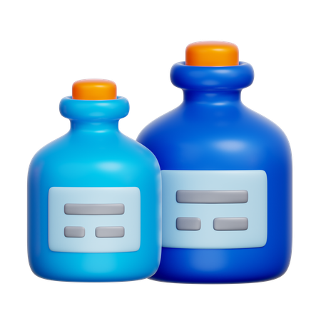 Botella quimica  3D Icon