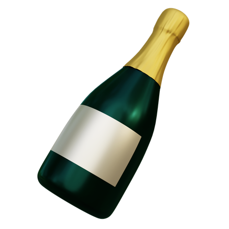 Botellas de champagne  3D Icon