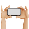 horizontal phone emoji 3d
