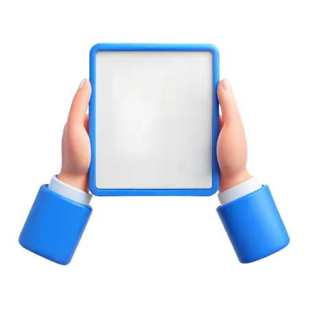 Both Hands Holding Tablet  3D Icon