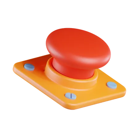 Botón de alerta  3D Icon