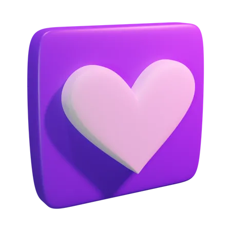 Botón de amor o me gusta  3D Icon