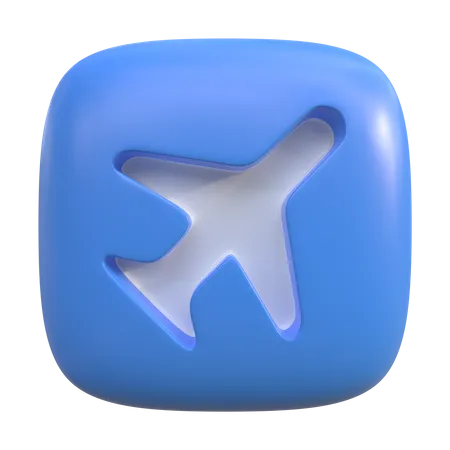 Botón de avión  3D Icon