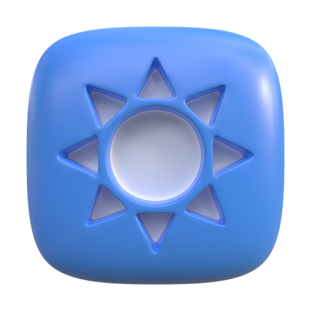 Botón de brillo  3D Icon
