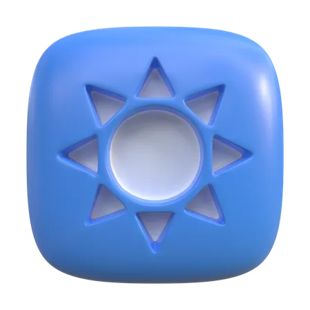 Botón de brillo  3D Icon